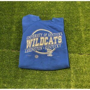 Vintage Kentucky Wildcats sweatshirt womens large crew neck 90s blue UK ladies K